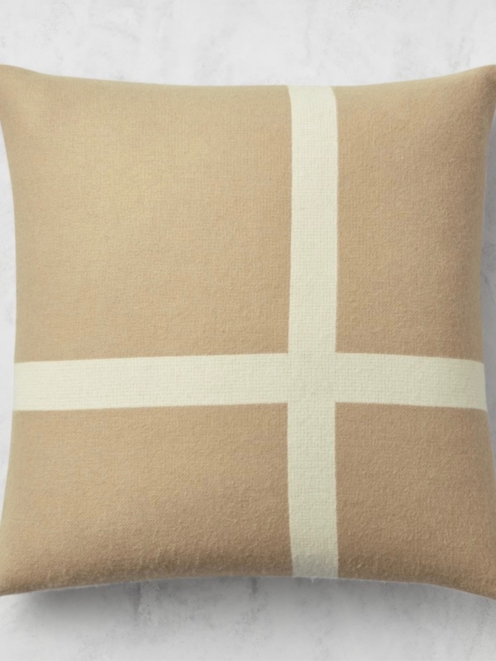 Williams Sonoma Home Cashmere & Wool Equestrian Pillow Cover, Sand